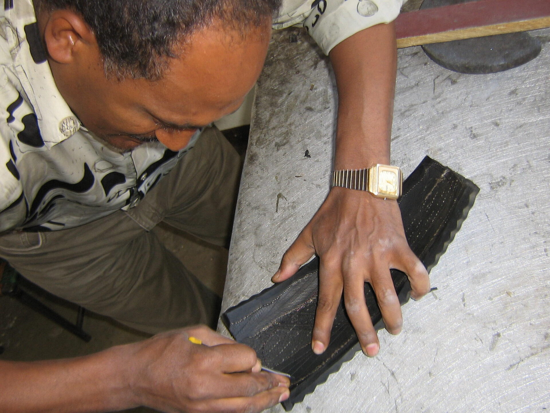 The material that started soleRebels: recycled car tyres